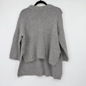 RACHEL Rachel Roy Women's XL Mock-Neck Hi-Low Pullover Sweater Gray